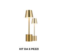 Pyramidea Kit 6 Lampade da Tavolo Colore Gold LRP11G