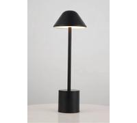 PYRAMIDEA Lampada Nera da Tavolo Senza Fili Ricaricabile con Presa USB, 3 Luci Led Diversa Intensità LRP12N