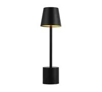PYRAMIDEA Lampada Nera da Tavolo Senza Fili Ricaricabile con Presa USB, 3 Luci Led Diversa Intensità LRP11N
