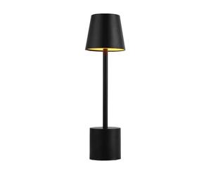 PYRAMIDEA Lampada Nera da Tavolo Senza Fili Ricaricabile con Presa USB, 3 Luci Led Diversa Intensità LRP11N