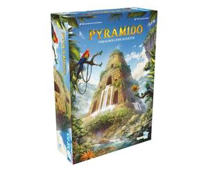 Pyramido: tesori perduti, Sinapses Games/ELZNIR GAMES, gioco di famiglia, piastrine e strategia, per 1-4 giocatori, dai 8 anni in su, 30-45 min., antico Egitto, costruzione piramidale, manufatti persi