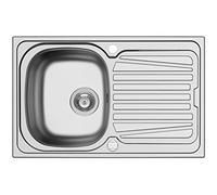 Pyramis Sparta 79 x 50 Lavabo Incasso Lavello Acciaio Inox Liscio Reversibile