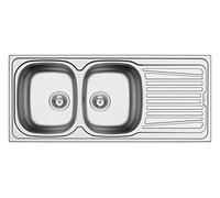 Pyramis, 100133112, SPARTA (116X50) 2B 1D inserto lavello in acciaio inox, liscio
