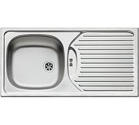 Pyramis CA1, Lavabo da incasso in acciaio Inox lucido, Dimensioni totali: 86 x 43,5 cm