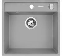 Pyramis Camea lavello in granito 53x50 cm grigio/grafite/inox 070058401