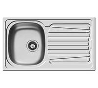 Lavello Lavandino Lavabo 86x50 Inox Monovasca 1 Vasca Sinistra + Gocciolatoio Py
