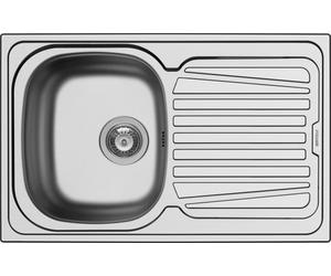 PYRAMIS Lavello cucina 1 Vasca Incasso con Gocciolatoio dx Larghezza 79 cm Materiale Acciaio Finitura Inox Spazzolato - 100132130 - Sparta 1B 1D
