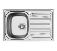 Pyramis Sparta 79 x 50 Lavabo Incasso Lavello Acciaio Inox Liscio Reversibile