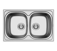 Pyramis SPARTA (79X50) 2B, Lavabo da incasso acciaio INOX, liscio, 100132802