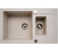 Pyramis Sparta Plus lavello in granito 78x48 cm beige 070062701