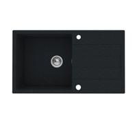 Pyramis Sparta Plus lavello in granito 78x48 cm nero 070053001