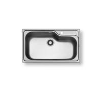 Pyramis titan , lavabo da incasso in acciaio inox, lavello misura esterna 86x50 cm