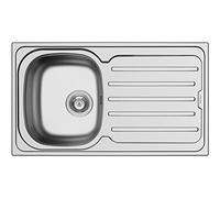 Pyramis VERA (86X50) 1B 1D, Lavabo da incasso in acciaio INOX, lucido, 101101712