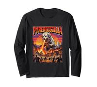 Pyreneeszilla Grande Pirenei Cane - Dogzilla Monster Movie Maglia a Manica