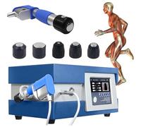 Pyrepping Macchina per Terapia Ad Onde D'Urto con 5 Teste Massaggio | Efficace Elettromagnetica Extracorporea ED Macchina Sollievo Dal Dolore Massaggiatore Per Il Corpo Pistola