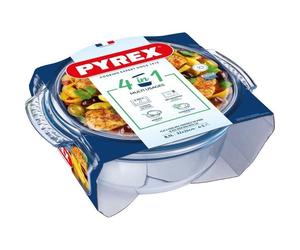 PYREX - 118A000 / 7043 - Cocotte ronde - 32cm * 27cm - Pyrex Classic - 3,5L + 1,4L