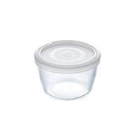 Pyrex Cook&Freeze Contenitore Rotondo con Coperchio, 12 cm - 0,6 l, in Vetro borosilicato Extra Resistente, Adatto al Forno, 12cm