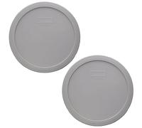Pyrex 7402-PC 6/7-Cup Rainstorm Blue Food Storage Replacement Lids - 2 Pack Made in the USA