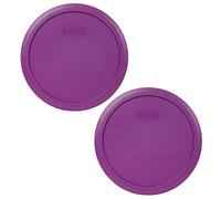 Pyrex 7402-PC Thistle Purple Round Plastic Food Storage Lids - 2 Pack