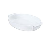 Pyrex Piatto Ovale in GRESSO di Dimensioni 25X18CM Bianco SIGNATURA, Porcellana