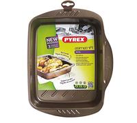 Pyrex Asimetria Rosticcera Antiaderente, Alluminio, Marrone