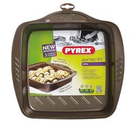 Pyrex Asimetria Stampo Antiaderente Quadro, Alluminio, Marrone - NUOVO