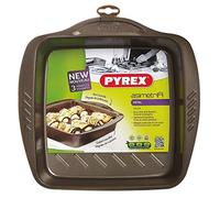 Pyrex Asimetria Stampo Antiaderente Quadro, Alluminio, Marrone - NUOVO