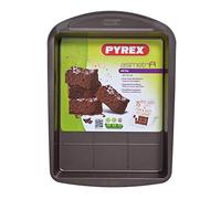 Pyrex Stampo Brownie in Acciaio di Dimensioni 28X22CM ASIMETRIA, Metallo, Marrone, 28 x 22cm