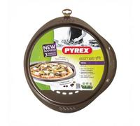 Pyrex Asimetria Stampo Pizza Tondo, Alluminio, Marrone, 37.5 x 36 x 2.5 cm