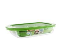 Pyrex C&S Basic Pirofila Rettangolare con Coperchio, 15 x 23 x 4,5 cm