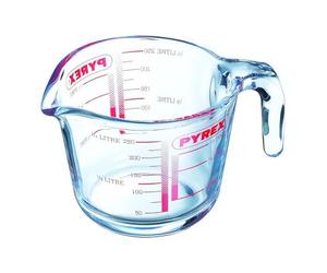 Pyrex - Caraffa graduata classica in vetro ad alta resistenza al calore, 0,25 litri, trasparente (confezione da 2)