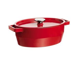 Pyrex Casseruola ovale con coperchio ghisa (38,5x27,5x15cm) Rosso SC5AC29 6641
