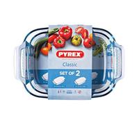 Pyrex Classic - 2 PIATTI da forno rettangolari con manici - 3,6 L - 2,6 L