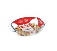 Pyrex Classic Teglia Ovale con Manici, Vetro, 2 Litri, Trasparente, 30 cm