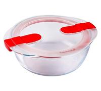 Pyrex Cook & Heat contenitore tondo per alimenti in vetro borosilicato con coperchio sfiatavapore per il microonde - cuocere in forno, conservare & riscaldare - 20x18cm -