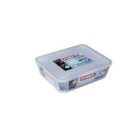 Pyrex Cook&Freeze Contenitore rett. con coperchio in vetro borosilicato 25 x 19 x 8 cm, 2.6 l