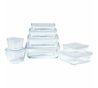Pyrex® - Cook & Freeze - Set di 8 piatti di conservazione in vetro con coperchi ermetici - speciale congelamento - senza BPA