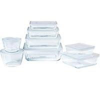 Pyrex® - Cook & Freeze - Set di 8 piatti di conservazione in vetro con coperchi ermetici - speciale congelamento - senza BPA