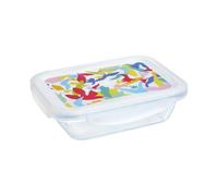Pyrex Cook & Go - Lunchbox rettangolare coperchio ermetico colorato, 0,8 l, vetro borosilicato, adatto per forno, microonde e lavastoviglie, made in France (multicolor)
