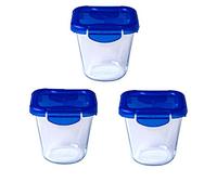 Pyrex Cook & Go - Set di 3 Lunchbox stessa capacità (3 x 0,8 l - Pasta Box) - Speciale da portare con coperchio ermetico e ermetico, adatto per forno, microonde e lavastoviglie