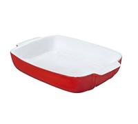 Pyrex Firma Piatto Rettangolare Firma in Ceramica, Ceramica, Rosso, 42,2 x 26,7 x 7,5 cm