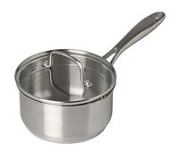 PYREX, Infinity, casseruola con coperchio, diametro 16 cm, manico fisso, acciaio inossidabile, senza PFAS, acciaio inossidabile, adatto a tutti i piani cottura, tra cui induzione e forno
