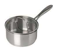 PYREX, Infinity, casseruola con coperchio, diametro 18 cm, manico fisso, acciaio inossidabile, senza PFAS, acciaio inossidabile, adatto a tutti i piani cottura, tra cui induzione e forno