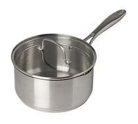 PYREX, Infinity, casseruola con coperchio, diametro 20 cm, manico fisso, acciaio inossidabile, senza PFAS, acciaio inossidabile, adatto a tutti i piani cottura, tra cui induzione e forno