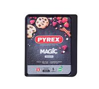 Pyrex MG33BV6 - Vassoio da forno magico, 33 cm, colore: Nero
