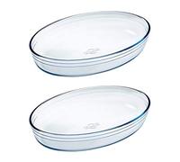 Pyrex O'Cuisine - Cassaforte ovale in vetro, per arrosti, 30 x 21 cm, 2 l, trasparente (confezione da 2)