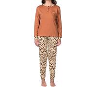 Pyrex Pigiama Donna Cotone Leggero 100% - Completo di Maglia con Bottoni e Comodo Pantalone S-XL