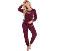 Pyrex Pigiama Donna Invernale Caldo Cotone Set Lungo Manica Lunga