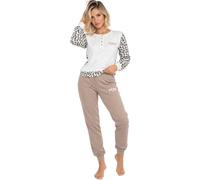 Pyrex Pigiama Donna Invernale Caldo Cotone Set Lungo Manica Lunga