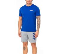 Pyrex Pigiama Estivo Uomo Corto in Cotone 100% Pigiama Uomo Cotone Leggero Coordinato Maglia Maniche Corte e Pantaloncino M-XXL (IT, Testo, XL, Regular, Regular, Modello 4)